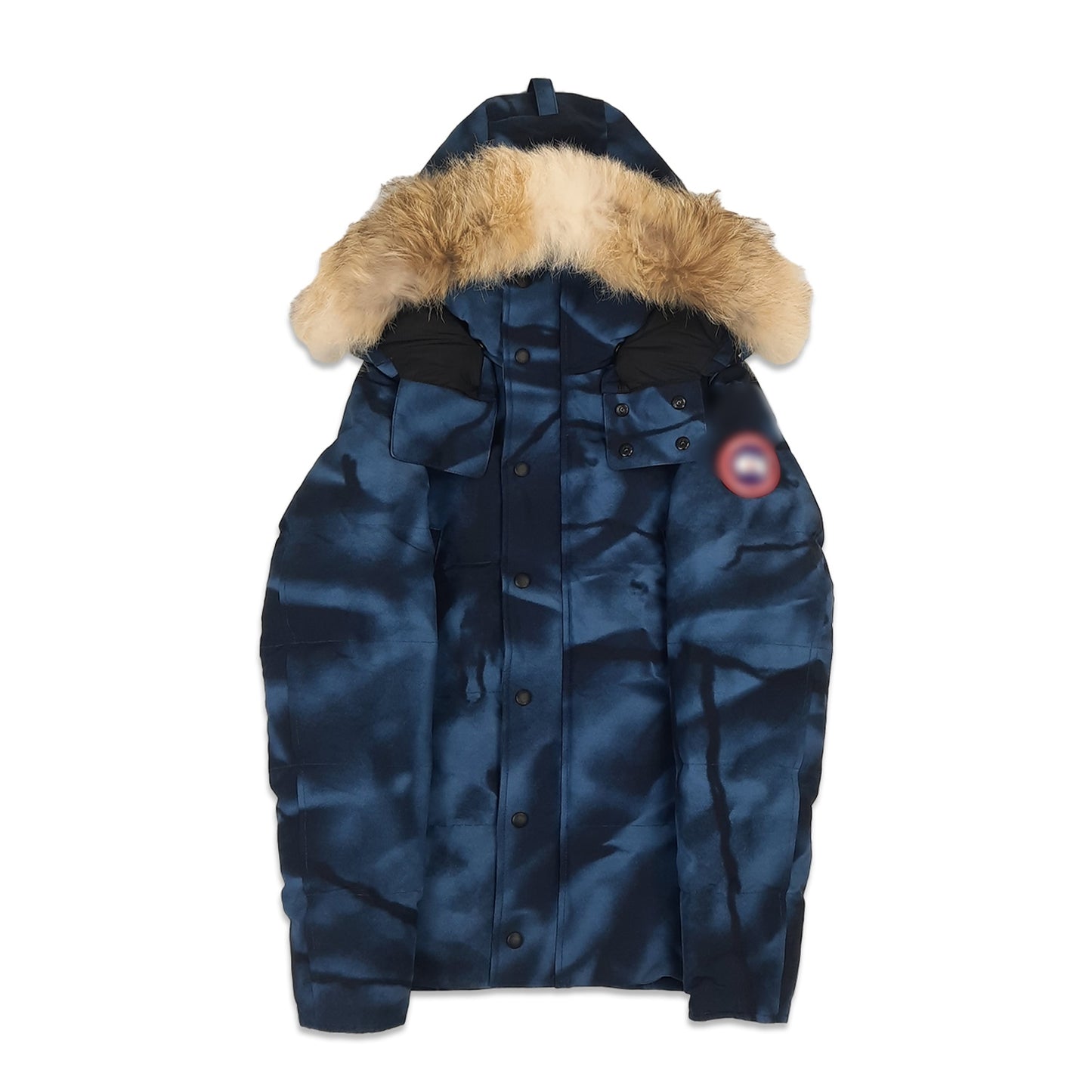 Blue parka jacket